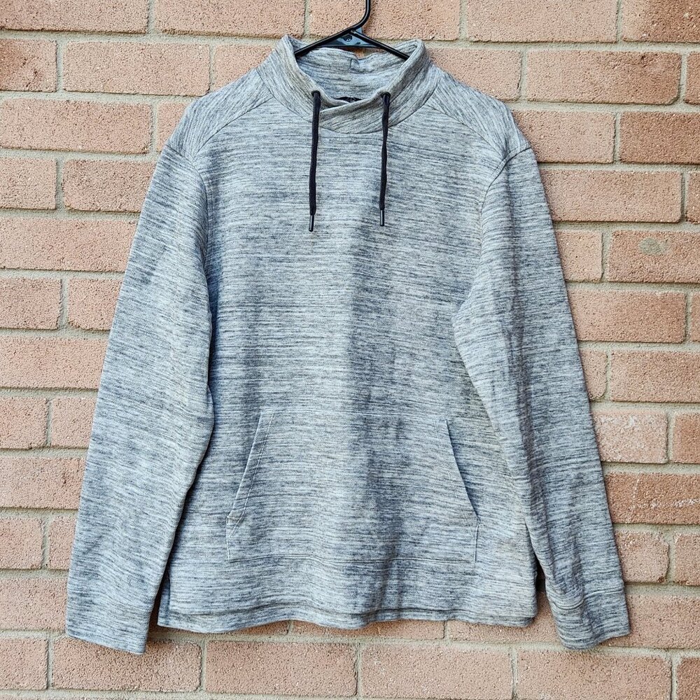 All In Motion Men's Sweatshirt Large Pullover High Collar Gray Athletic